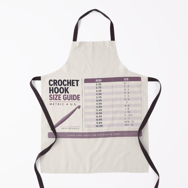 Item preview, Crochet Hook Size Guide Desk Mat – Metric to US Conversion Chart designed and sold by astersgraphics.