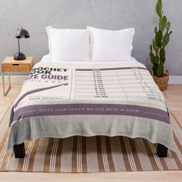 Item preview, Crochet Hook Size Guide Desk Mat – Metric to US Conversion Chart designed and sold by astersgraphics.