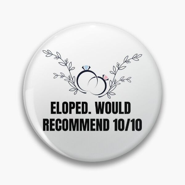Item preview, Eloped Would Recommend 10/10 Funny Elopement Botanical Rings designed and sold by ARACREATIVECO.