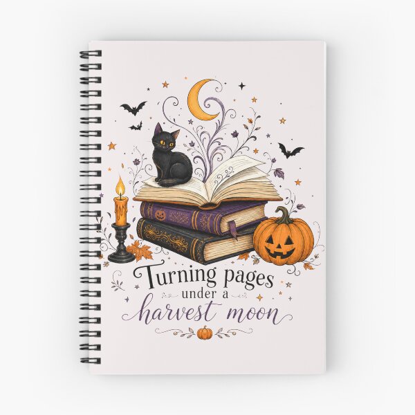 Item preview, Witchy Black Cat Reading Books Harvest Moon designed and sold by JessArty ⭐⭐⭐⭐⭐.