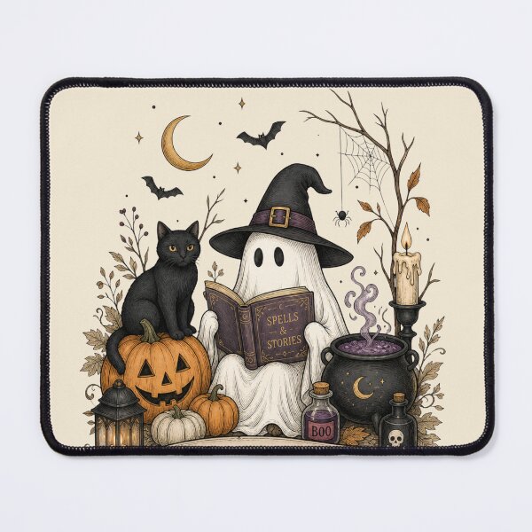 Item preview, Kind Hearts Spooky Souls Ghost Reading Book designed and sold by JessArty ⭐⭐⭐⭐⭐.