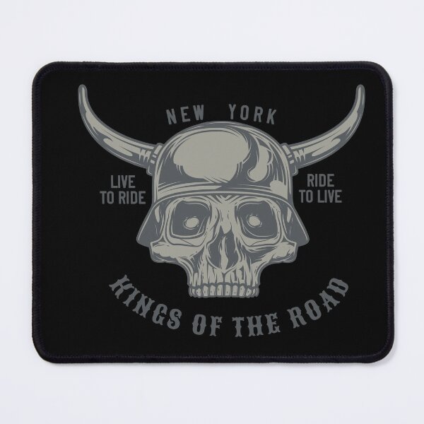 Item preview, Kings Of The Road New York Biker Skull Vintage Emblem designed and sold by ARACREATIVECO.