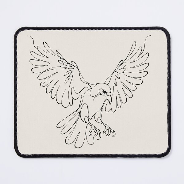 Item preview, Flying Crow Line Art – Simple Bird Line Drawing designed and sold by FemmePod.