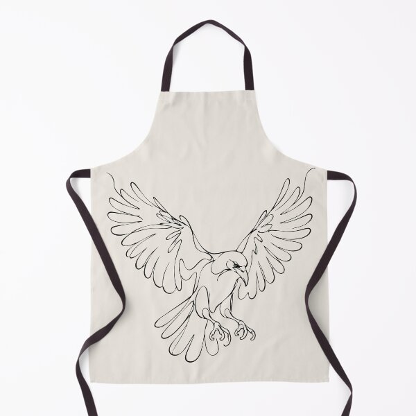 Item preview, Flying Crow Line Art – Simple Bird Line Drawing designed and sold by FemmePod.