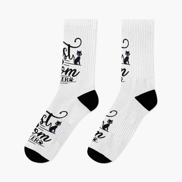 Item preview, Best Cat Mom Ever - Cute Black Cat & Paw Prints Calligraphy designed and sold by ARACREATIVECO.
