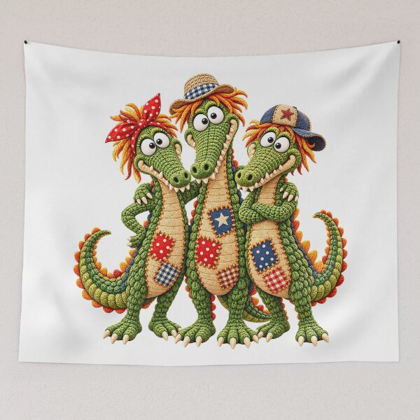 Item preview, Three Cute Funny Crocodile Friends designed and sold by Nextstep Design.