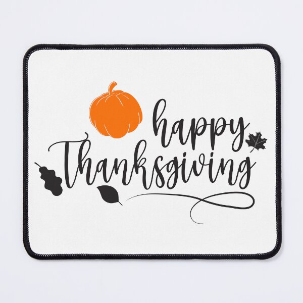 Item preview, Happy Thanksgiving Pumpkin Fall Leaves Calligraphy designed and sold by ARACREATIVECO.