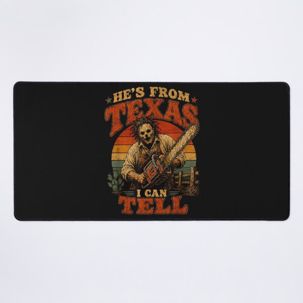 Item preview, \ He's from Texas I Can Tell Lone Star Scary Horror Halloween designed and sold by Juansustait.