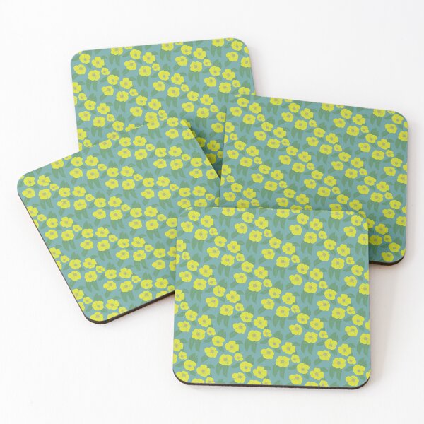 Item preview, Field of gold daisies pattern designed and sold by RhoQA.