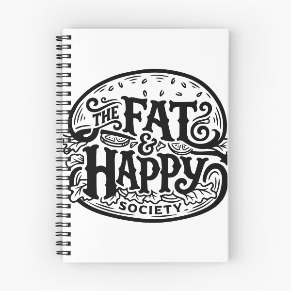 Item preview, The Fat and Happy Society Vintage Foodie Emblem designed and sold by ARACREATIVECO.