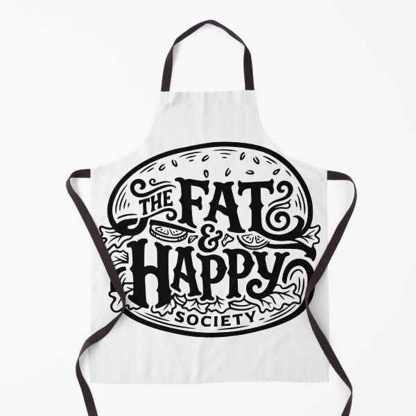 Item preview, The Fat and Happy Society Vintage Foodie Emblem designed and sold by ARACREATIVECO.
