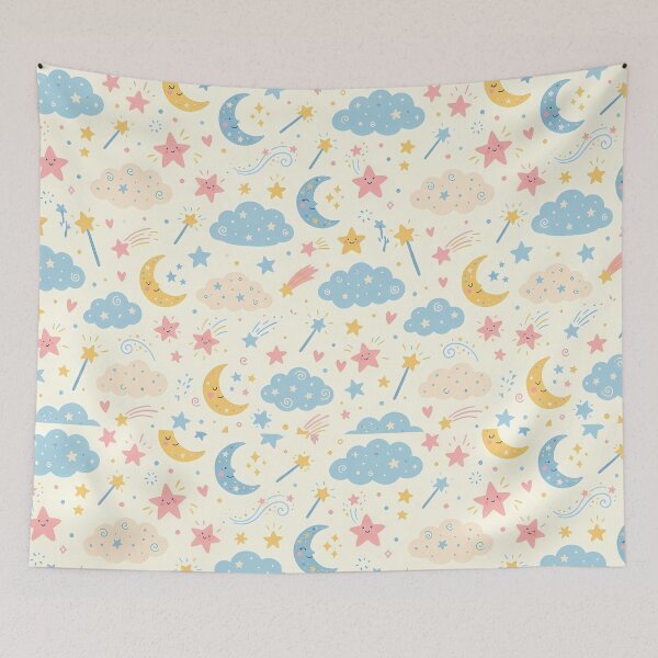 Item preview, Clouds Aesthetic Seamless Pattern Collection Decorative Graphic Design designed and sold by ART ATTACK ZONE.
