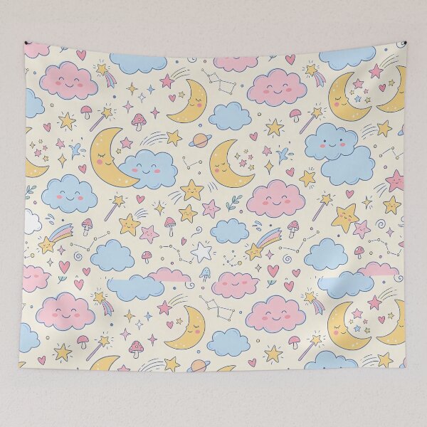 Item preview, Moon Aesthetic Seamless Pattern Collection Decorative Graphic Design designed and sold by ART ATTACK ZONE.