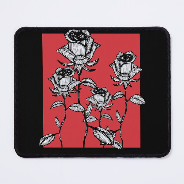 Item preview, Hand Drawn Four Ink Roses on Red - for Mom designed and sold by Francicci.