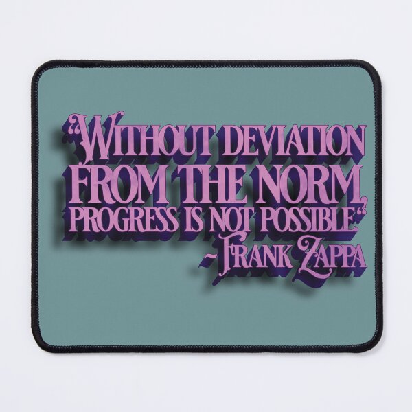 Item preview, Frank Zappa Quote Stencil (Deviation = Progress) designed and sold by Cathedral of Curiosity.