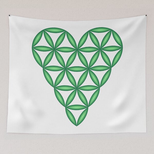Item preview, Sacred Heart of Life 3D Green designed and sold by iSacredGeometry.