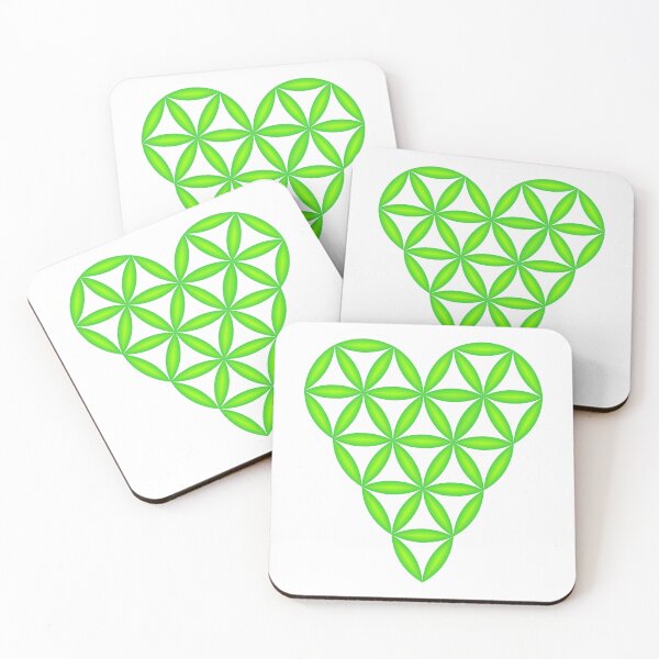 Item preview, Sacred Heart of Life 3D L-Green designed and sold by iSacredGeometry.