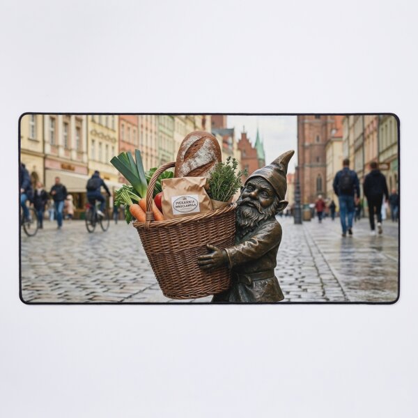 Item preview, Grocery Basket Gnome Art Print – Charming Food Lover Gift, Poland Travel Decor designed and sold by Purrfecta.