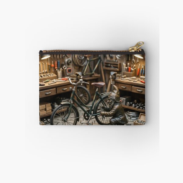 Item preview, Bicycle Repair Gnome Art Print – Quirky Cyclist Gift, Poland Travel Decor designed and sold by Purrfecta.