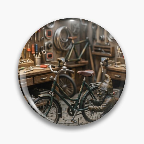 Item preview, Bicycle Repair Gnome Art Print – Quirky Cyclist Gift, Poland Travel Decor designed and sold by Purrfecta.