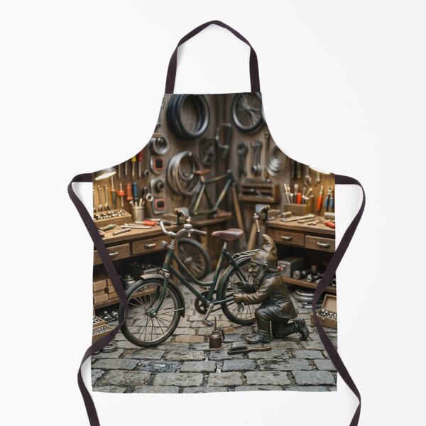 Item preview, Bicycle Repair Gnome Art Print – Quirky Cyclist Gift, Poland Travel Decor designed and sold by Purrfecta.