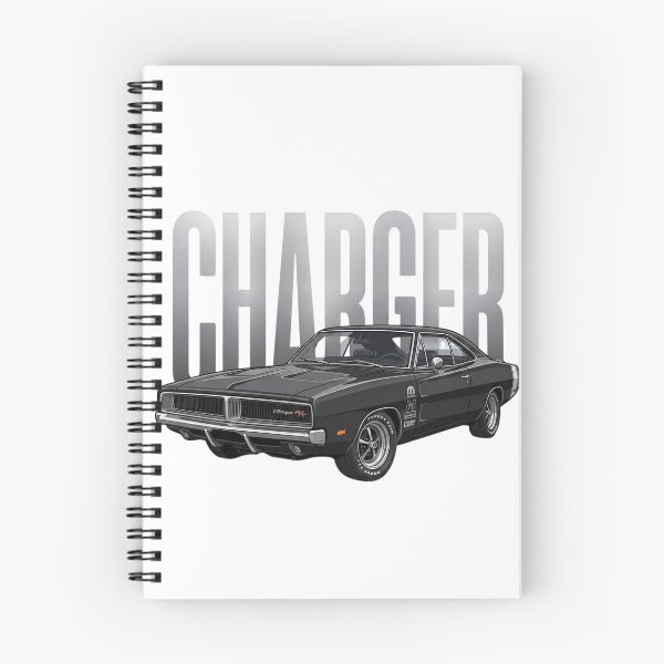 Item preview, Black 1969 Dodge Charger R/T Classic American Muscle Vector Art designed and sold by Motorline44.
