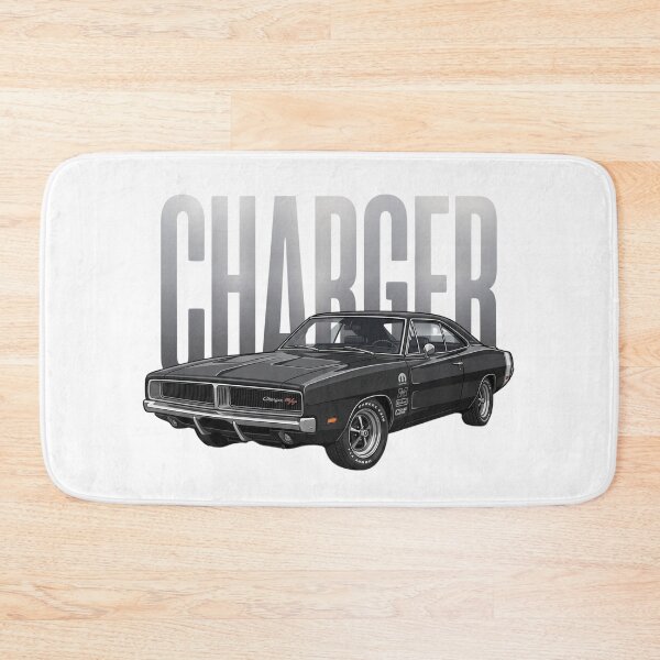 Item preview, Black 1969 Dodge Charger R/T Classic American Muscle Vector Art designed and sold by Motorline44.