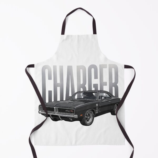 Item preview, Black 1969 Dodge Charger R/T Classic American Muscle Vector Art designed and sold by Motorline44.