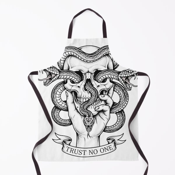 Item preview, Trust No One Skull Hand Snakes Eye Sockets - Gothic Tattoo Art designed and sold by VYBE DARK Studio.