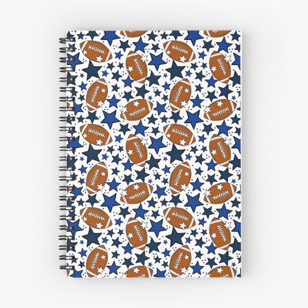 Item preview, Copy of Footballs and Stars in Navy Blue and Silver designed and sold by KrisInStitches.