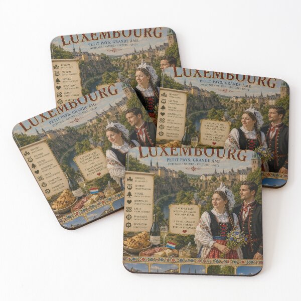 Item preview, Luxembourg Travel Poster | Petit Pays Grande Ame Vintage Art Print designed and sold by alexcorporation.