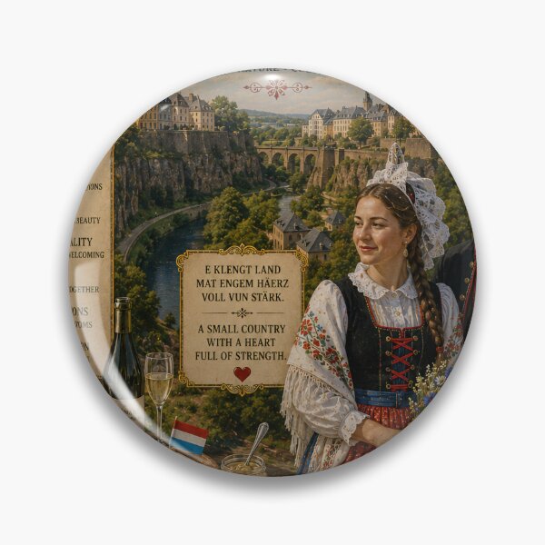 Item preview, Luxembourg Travel Poster | Petit Pays Grande Ame Vintage Art Print designed and sold by alexcorporation.