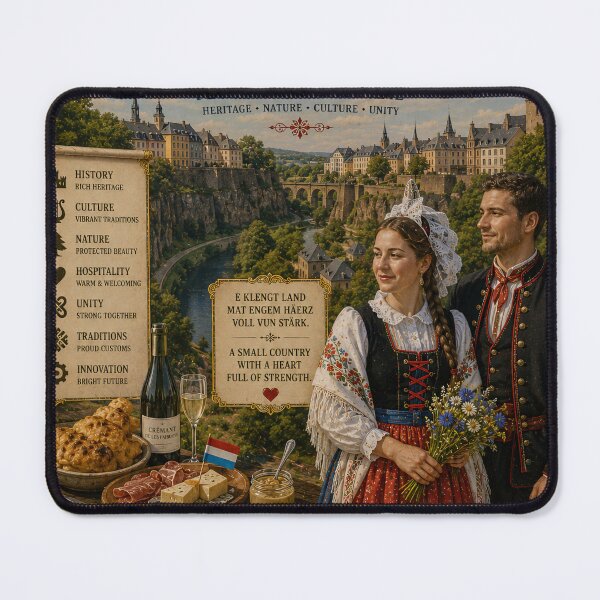 Item preview, Luxembourg Travel Poster | Petit Pays Grande Ame Vintage Art Print designed and sold by alexcorporation.