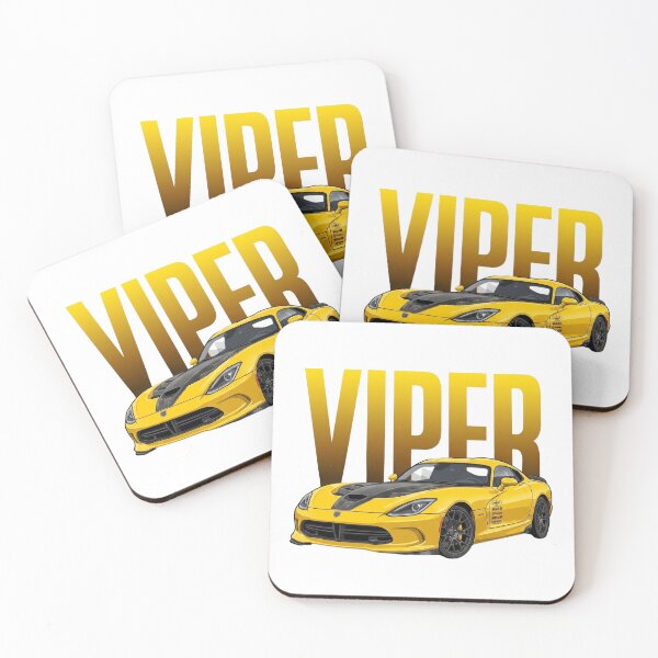 Item preview, Yellow Dodge Viper SRT GTS V10 American Supercar Vector Art designed and sold by Motorline44.