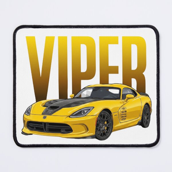 Item preview, Yellow Dodge Viper SRT GTS V10 American Supercar Vector Art designed and sold by Motorline44.