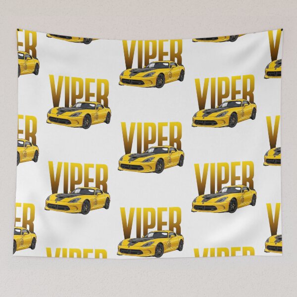 Item preview, Yellow Dodge Viper SRT GTS V10 American Supercar Vector Art designed and sold by Motorline44.