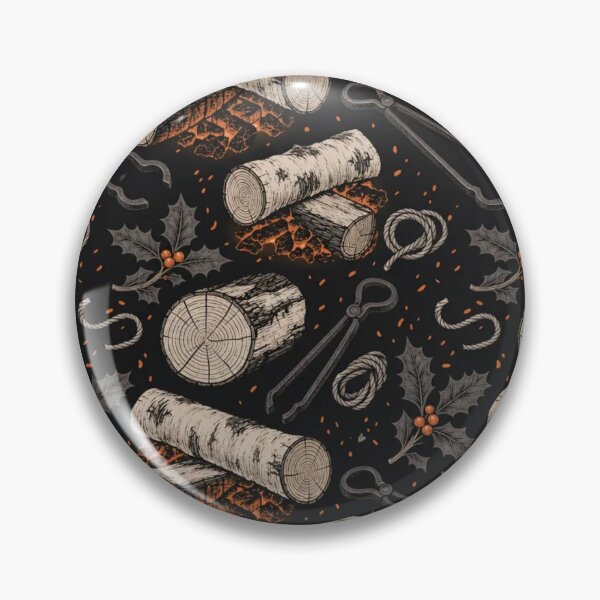 Item preview, Yule Log Ember and Ash Repeat | Midwinter Hearth Fire Pattern designed and sold by StickyGuys.