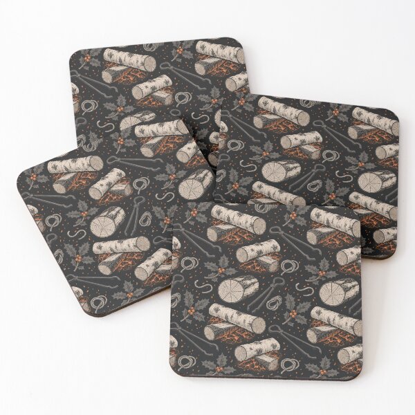 Item preview, Yule Log Ember and Ash Repeat | Midwinter Hearth Fire Pattern designed and sold by StickyGuys.