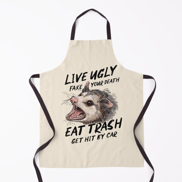 Item preview, Live Ugly Fake Your Death Eat Trash Get Hit By A Car Opossum designed and sold by gear-posters.