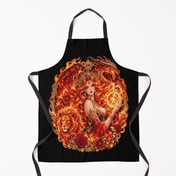 Item preview, Fire Goddess – Dragon and Lion of Elemental Power designed and sold by TroviTutto.