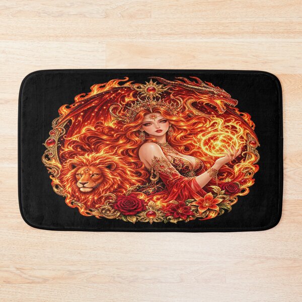 Item preview, Fire Goddess – Dragon and Lion of Elemental Power designed and sold by TroviTutto.