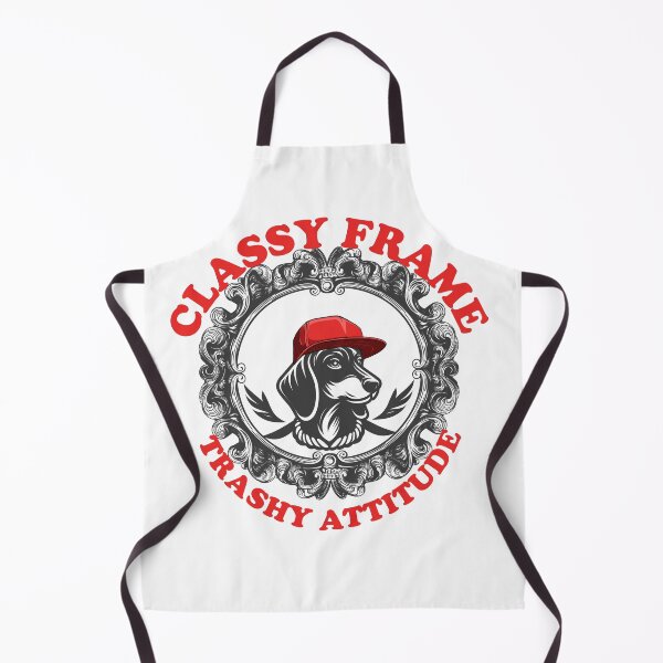 Item preview, Funny Dachshund Classy Frame Trashy Attitude Dog designed and sold by ARACREATIVECO.