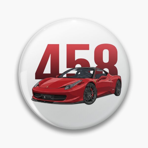 Item preview, Red Ferrari 458 Italia V8 Italian Supercar Vector Art designed and sold by Motorline44.
