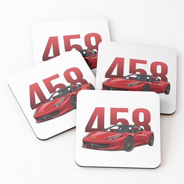 Item preview, Red Ferrari 458 Italia V8 Italian Supercar Vector Art designed and sold by Motorline44.