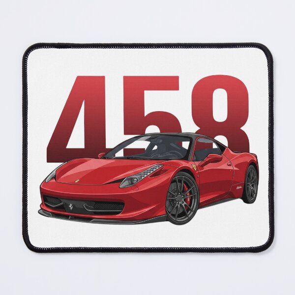 Item preview, Red Ferrari 458 Italia V8 Italian Supercar Vector Art designed and sold by Motorline44.