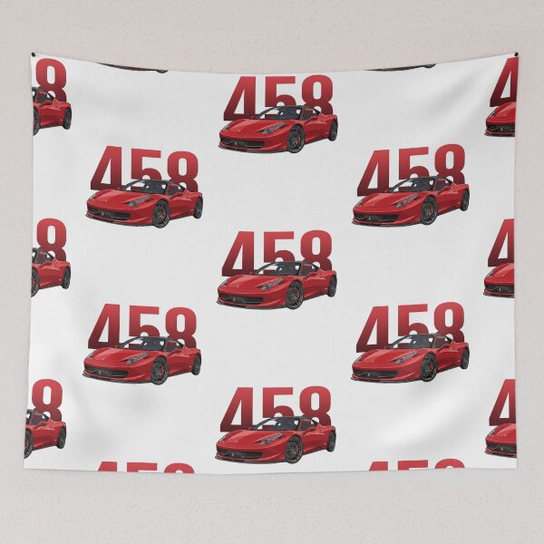 Item preview, Red Ferrari 458 Italia V8 Italian Supercar Vector Art designed and sold by Motorline44.