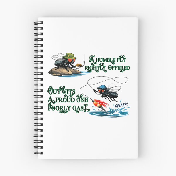 Item preview, Fly fishing cartoon illustration humble offerings outwit proud pourly cast. designed and sold by Art-Horizon.