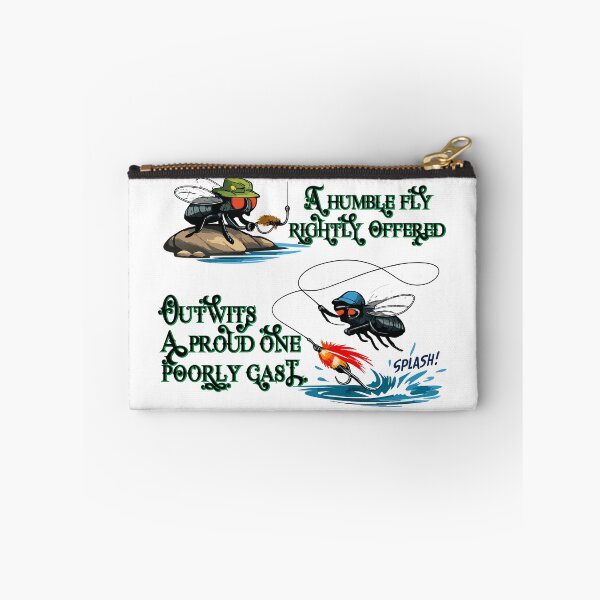 Item preview, Fly fishing cartoon illustration humble offerings outwit proud pourly cast. designed and sold by Art-Horizon.