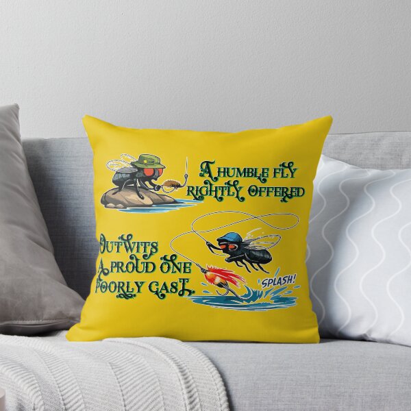 Item preview, Fly fishing cartoon illustration humble offerings outwit proud pourly cast. designed and sold by Art-Horizon.