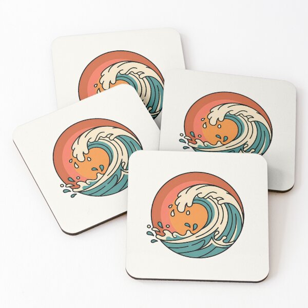 Item preview, Retro Sunset Ocean Wave | 70s Surf Style Art designed and sold by limos.
